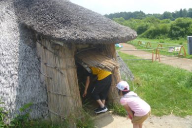 三内丸山遺跡の竪穴住居再現